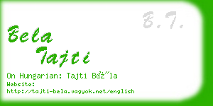 bela tajti business card